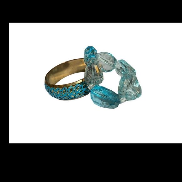 Two turquoise bangle bracelets - fun to accessorize with! - Picture 1 of 2